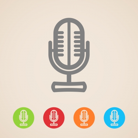 Microphone icons のイラスト素材