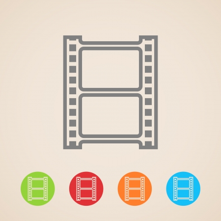 Film strip iconsのイラスト素材