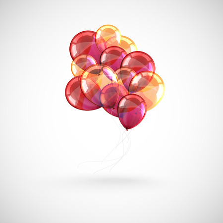 design layout with a bunch of multicolored balloons のイラスト素材