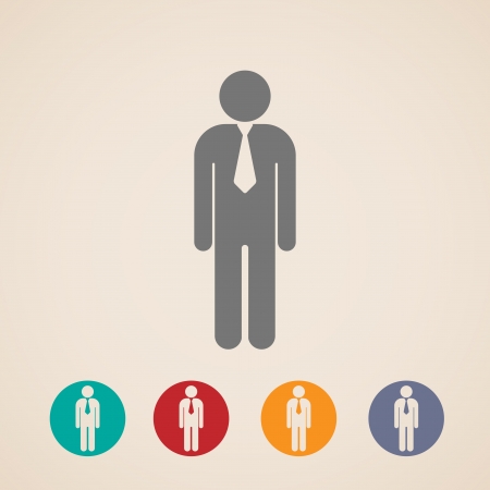 design layout of icons of businessman or managerのイラスト素材