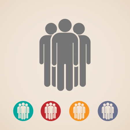 design layout for icons of people group のイラスト素材