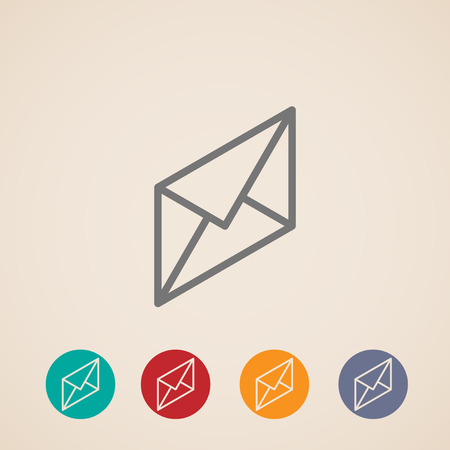 isometric vector icon of mailのイラスト素材