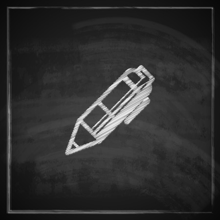 vintage illustration with pencil sign on blackboard background  のイラスト素材