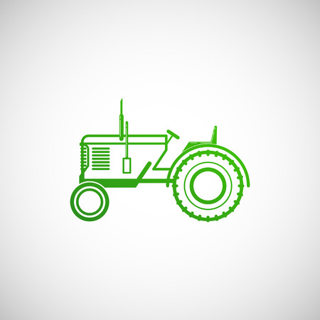 vector illustration with tractor  farm conceptのイラスト素材