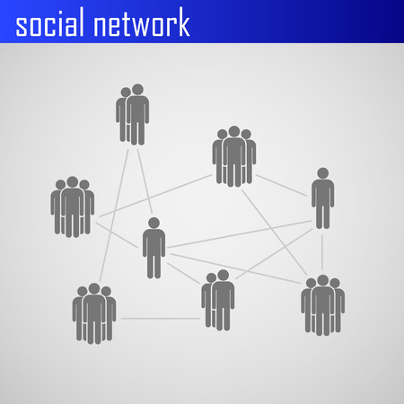 Infographic elements for web or print design with social network iconsのイラスト素材