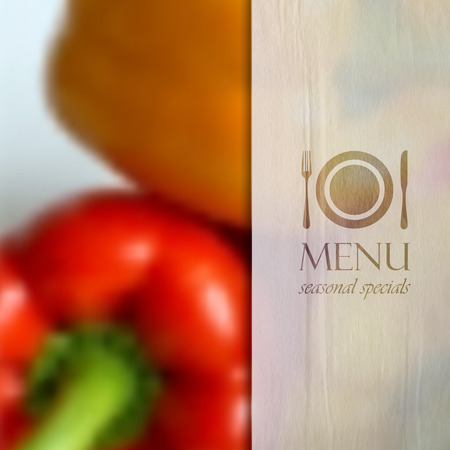 realistic food background of red and yellow peppers. のイラスト素材