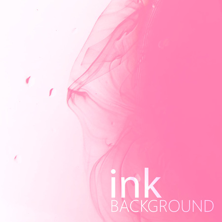 abstract vector background of pink fluid ink swirling in water. modern multicolored flyer designのイラスト素材