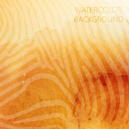 vector abstract orange watercolor background with animal zebra pattern for your designのイラスト素材