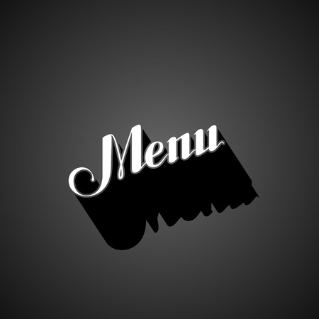 vector typographic illustration of handwritten Menu retro label. lettering compositionのイラスト素材