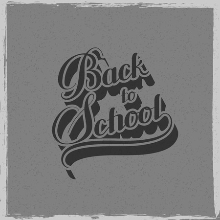 vector education  illustration of Back To School retro label. lettering compositionのイラスト素材