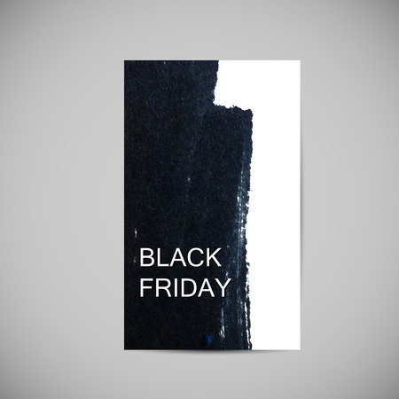 Black Friday Sale label on the ink stain. Promotional flyer templateのイラスト素材