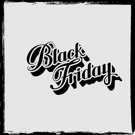 Black Friday Sale label on the cardboard texture. Promotional banner template with lettering compositionのイラスト素材
