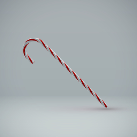 Christmas Candy Cane. Vector Illustration of Christmas Sweet Candyのイラスト素材