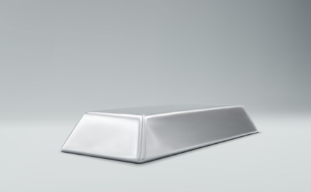 Silver Bar. Vector Illustration. Monetary conceptのイラスト素材