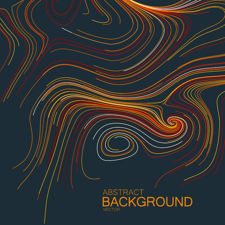 Abstract artistic curl background with swirled stripes. Vector vintage illustration of swirled and curled stripes background. Marble or acrylic texture imitation. Cool and Swirly backgroundのイラスト素材