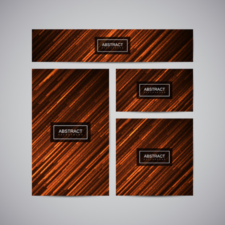 Business stationery design. Vector illustration of business stationery design. Branding template of business cards, cover, banner, brochure and flyer with abstract glowing lines and sparkles.のイラスト素材