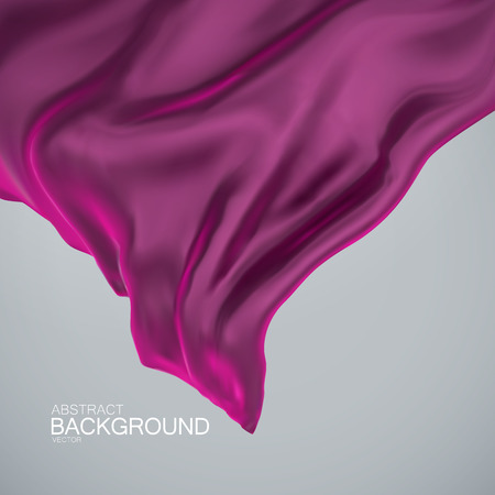 Purple silk fabric. Vector illustration with purple satin or silk fabric. Vector silk textileのイラスト素材