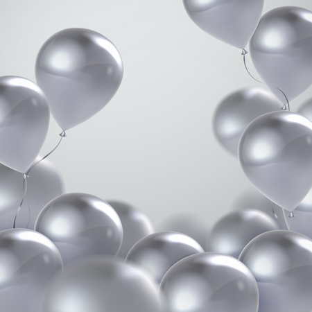 Vector realistic glossy balloonsの写真素材