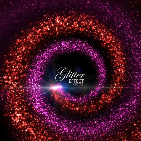 Magic glowing trails of particles.のイラスト素材