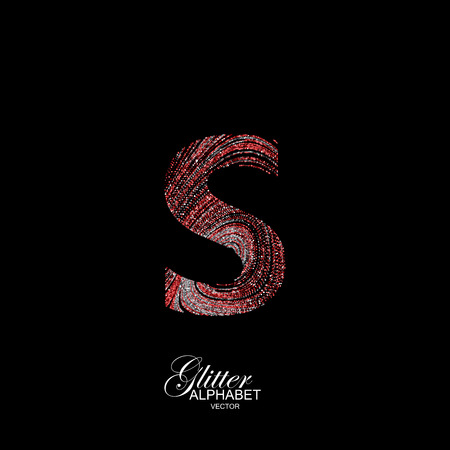 Curly textured Letter S.のイラスト素材
