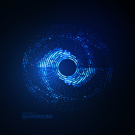 3D glowing neon digital wave of particles.のイラスト素材