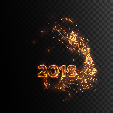 2018 Holiday design vector illustrationのイラスト素材