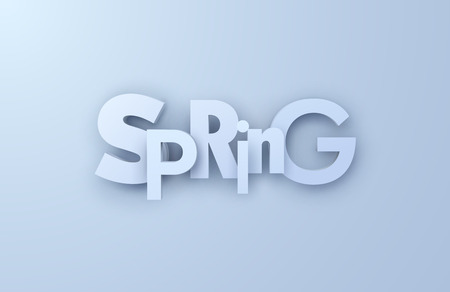 Spring. Vector realistic 3d illustration.のイラスト素材