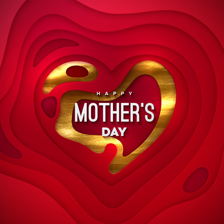 Happy Mother's Day banner.のイラスト素材