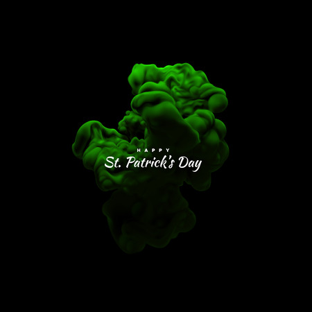 Colorful ink splash design for Saint Patrick's day   templateのイラスト素材