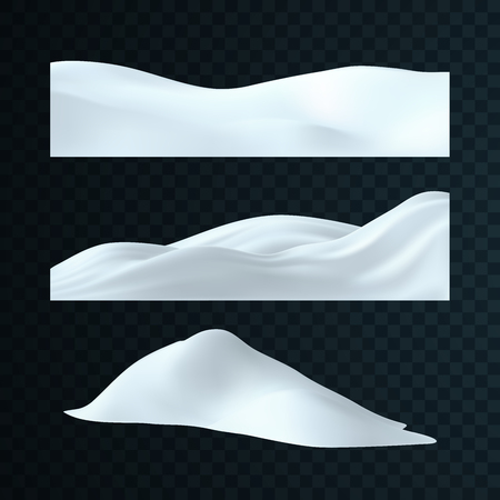 Set of snowy landscapesのイラスト素材