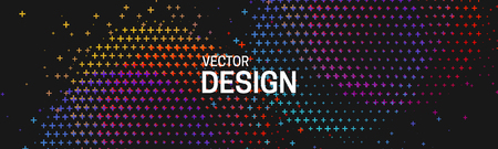 Abstract colorful circle shapes. Trendy graphic design template. Banner or cover template. Vector illustration. Cloud or splash of partricles.のイラスト素材