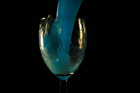 splashes in the glassの写真素材