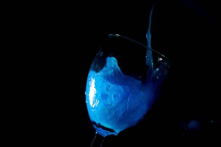 splashes in the glassの写真素材