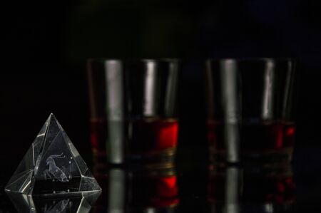 glass of whiskeyの写真素材