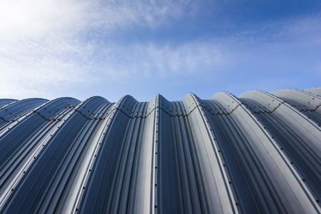 Corrugated industrial Facadeの写真素材