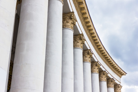 White stone pillarの写真素材