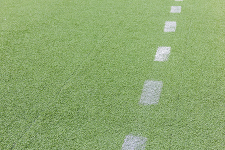 Artificial football pitch in the open airの写真素材