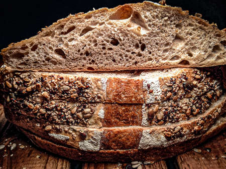 loaf of whole wheat bread with seeds