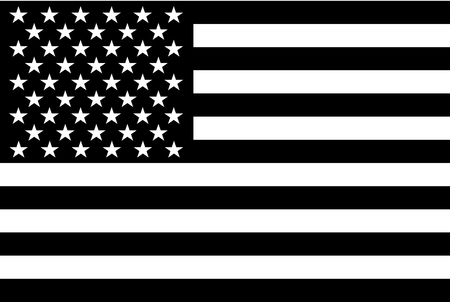 Black and white American flag.のイラスト素材