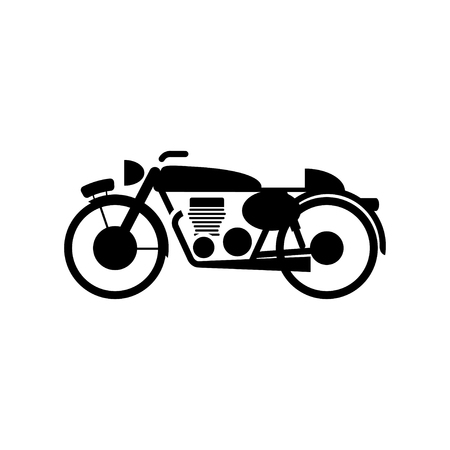 motorcycle icon  , solid  illustration, pictogram isolated on whiteのイラスト素材