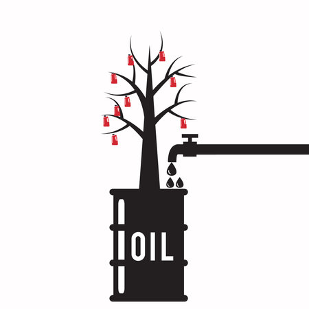 A picture of gasoline and how it is madeのイラスト素材