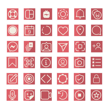 Social networking icon set. illustrationのイラスト素材