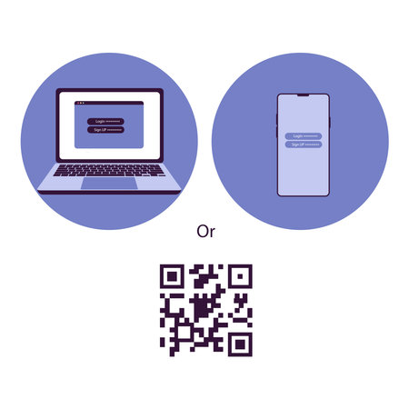 Mobile phone scan QR code. Vector stock illustration isolated on white background.のイラスト素材