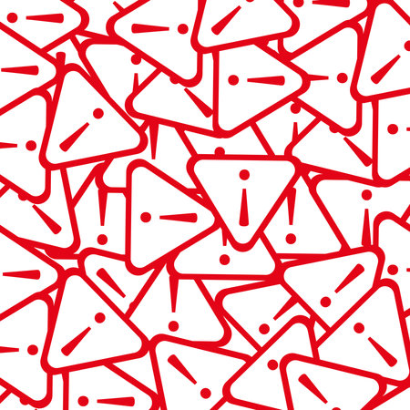 Exclamation danger sign on a white backgroundのイラスト素材