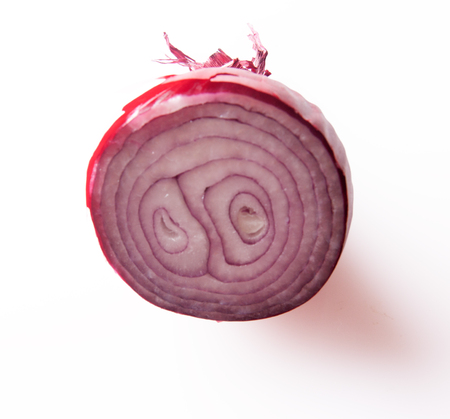 Red onion isolated on white background