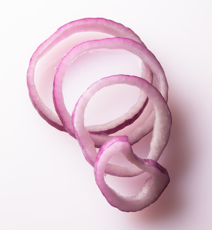 Some red onion ringsの写真素材