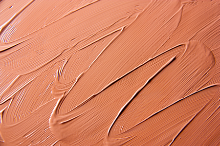 Smear cream isolated on white background. Cream texture.の写真素材