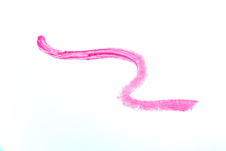 Cosmetic pencil strokes isolated on whiteの写真素材