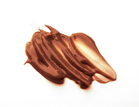 Smear cream isolated on white background. Cream texture.の写真素材