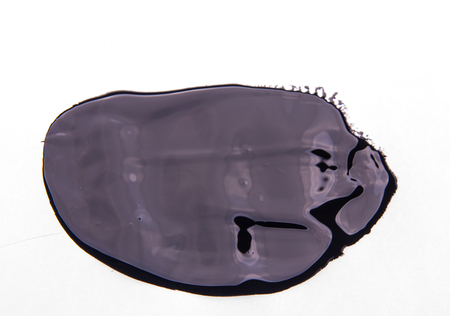 Smear cream isolated on white background. Cream texture.の写真素材